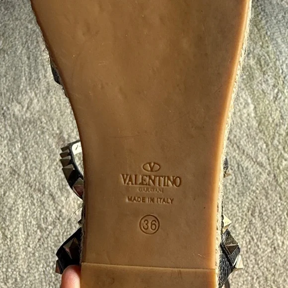 Valentino Black and Cream Espadrilles - Picture 3 of 4